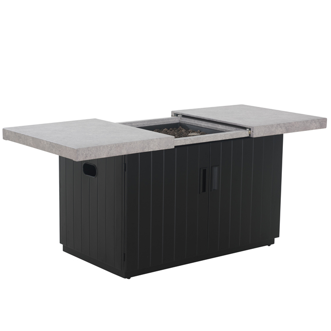 Table-foyer au propane liquide Origin 21 de 42 po acier noir 37 000 BTU