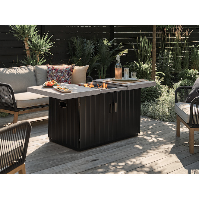 Origin 21 Black Steel 42-in 37,000 BTU Liquid Propane Fire Table