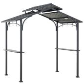 Style Selections 5 x 8-ft Steel Vented Hardtop Gazebo with LED Lights