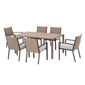 Landon & Co. Austin Dinner Set in Dark Walnut - 7-Piece