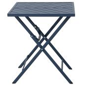 Landon & Co. Foldable Bistro Table in Steel 23.6 x 23.6 x 27.9-in - Blue