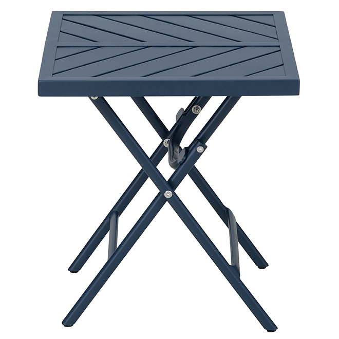 Landon & Co. Foldable Bistro Table in Steel 15.75 x 15.75 x 17.72-in - Blue