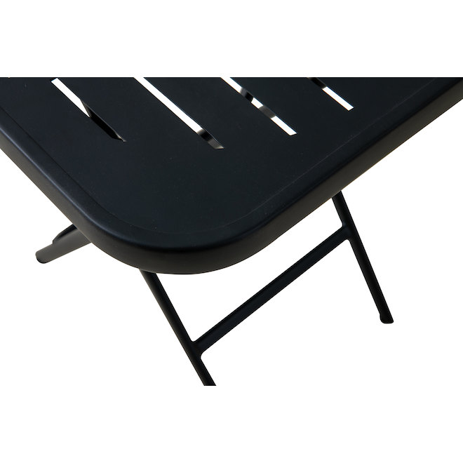 Landon & Co. Folding Bistro Table in Steel 15.5 x 17.7-in - Black
