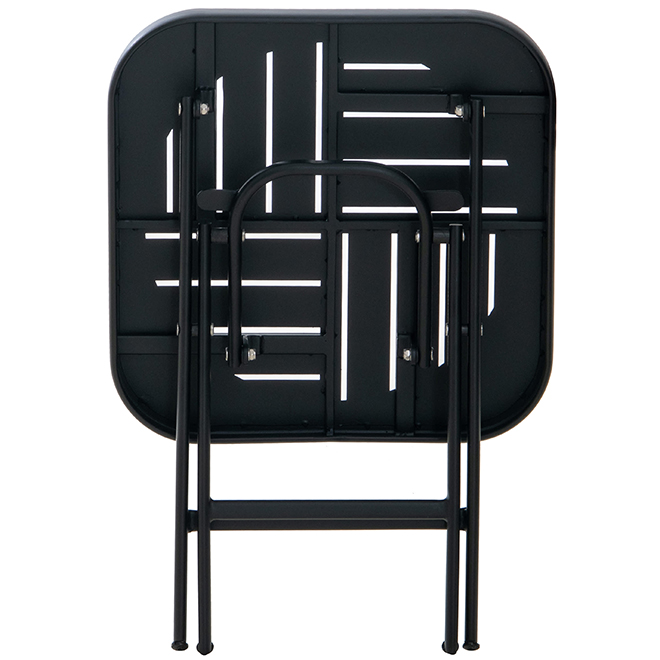 Landon & Co. Folding Bistro Table in Steel 15.5 x 17.7-in - Black