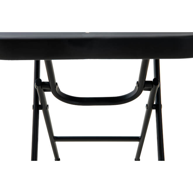 Landon & Co. Folding Bistro Table in Steel 15.5 x 17.7-in - Black