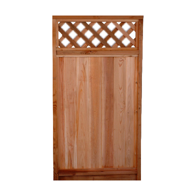 Dick's Lumber Wood Gate with Lattice - Cedar - Brown - 3-ft W x 5-ft L