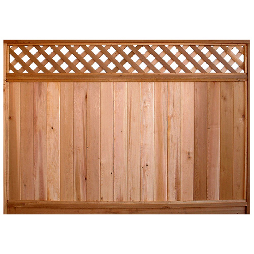 Fence with Solid Lattice Top