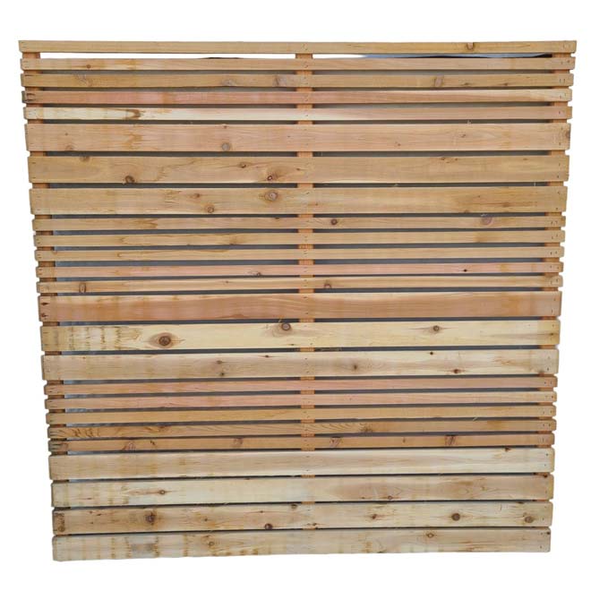 Fence - 6 x 6-ft Pre-Assembled "Horizontal" Cedar Fence