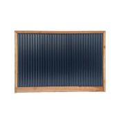 FraserView Cedar Fence Panel in Wood and Metal 6 x 8-ft - Black