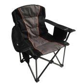 Camping Chair with Cooler Bag - Black/Grey