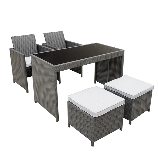 Uberhaus Patio Dining Set Verona Beige Grey 4 Places Ml S331 R Patio Dining Set Verona Beige Grey 4 Places