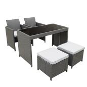 Ensemble à dîner pour patio Verona, beige/gris, 4 places
