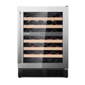 Hisense 46-Bottle Stainless Steel Dual Zone Cooling 4.9-ft³ Built-In/Freestanding Wine Cooler