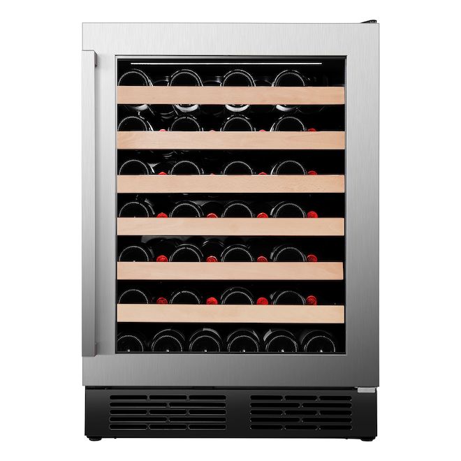 Hisense 54-Bottle Stainless Steel 5.4-ft³ Built-In/Freestanding Wine Cooler