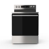 Hisense 30-in 5.8-ft³ Oven 5-Element Smooth Surface Freestanding Electric Range, Stainless Steel