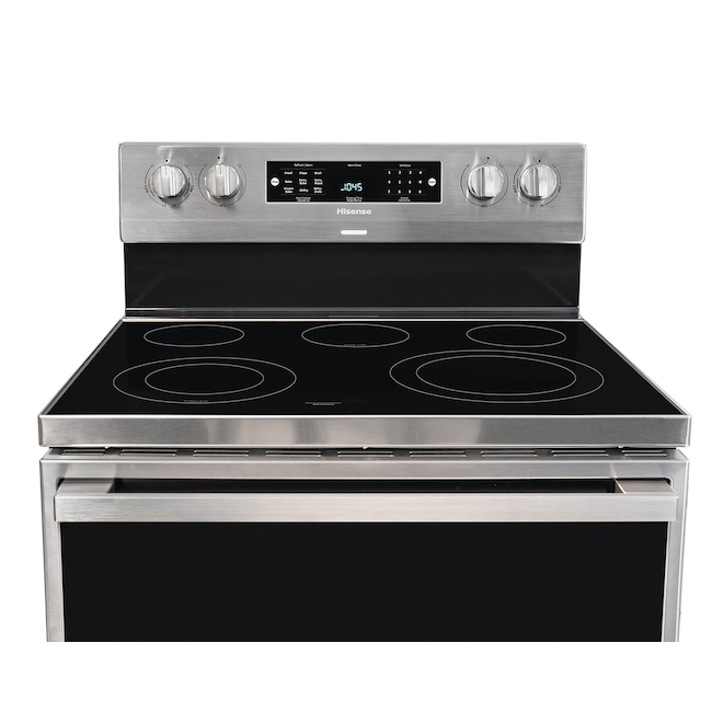 Hisense 30-in 5.8-ft³ Oven 5-Element Smooth Surface Freestanding Electric Range, Stainless Steel