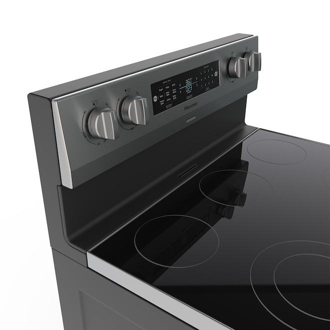 Hisense 30-in 5.8-ft³ Oven 5-Element Smooth Surface Freestanding Electric Range, Stainless Steel