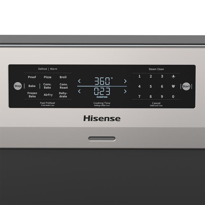 Hisense 30-in 5.8-ft³ Oven 5-Element Smooth Surface Freestanding Electric Range, Stainless Steel