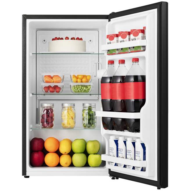 Hisense 3.3-ft³ 19 W x 33 H x 17,5-in D Black Compact Mini Refrigerator w/ Reversible Door