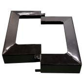 Cache-base pour poteau en métal, 4'' x 4'', noir