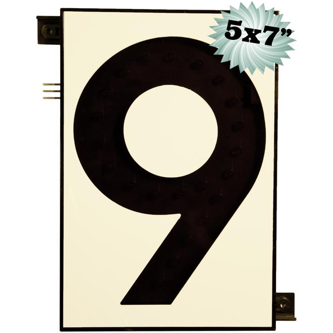 Enviromate Modular Large Red LED 9 House Number N00009 RONA