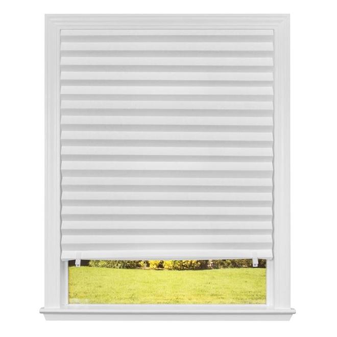 Redi Shade Original Light Filtering Pleated Paper Shade, White, 36-in x 72-in