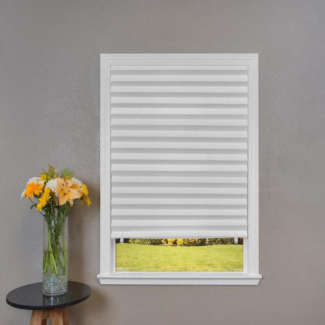 Redi Shade Original Light Filtering Pleated Paper Shade, White, 36-in x 72-in