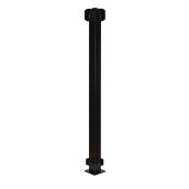 Regal Aluminum Aluminum Fence Corner Post - Aluminum - Black - 42-in