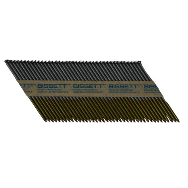 Clous à charpente en bande 31° Bissett 3 1/4 x 0,120 po brillants, paquet de 1000