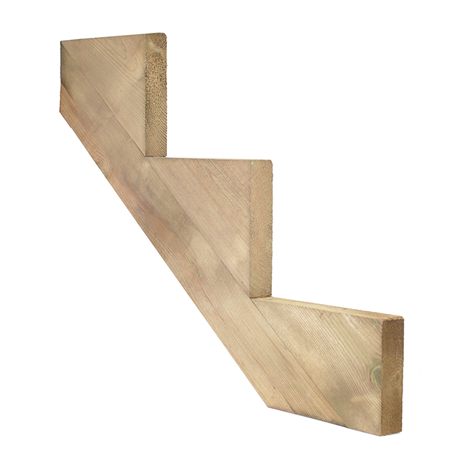 Treated Wood 3Step Stair Stringer 2" x 12" Green SRIL31025 RONA