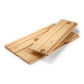 Bardage cannelé en bois Quadra Cedar, extérieur, rustique, naturel, 16 pi de long x 6 po de large x 1 po d'épais