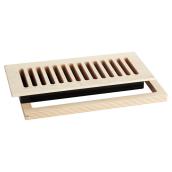 Legacy Wood Vents Flushmount Floor Register - Unfinished - Natural Maple - 4-in W x 10-in L