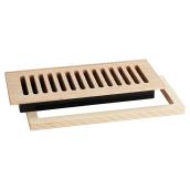 Legacy Wood Flushmount Floor Register - Unfinished - Natural Oak - 4-in W x10-in L