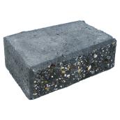 Expocrete StackStone Retaining Wall Corner Block - Charcoal - Concrete - 11-in L x 8-in W - 4-in H