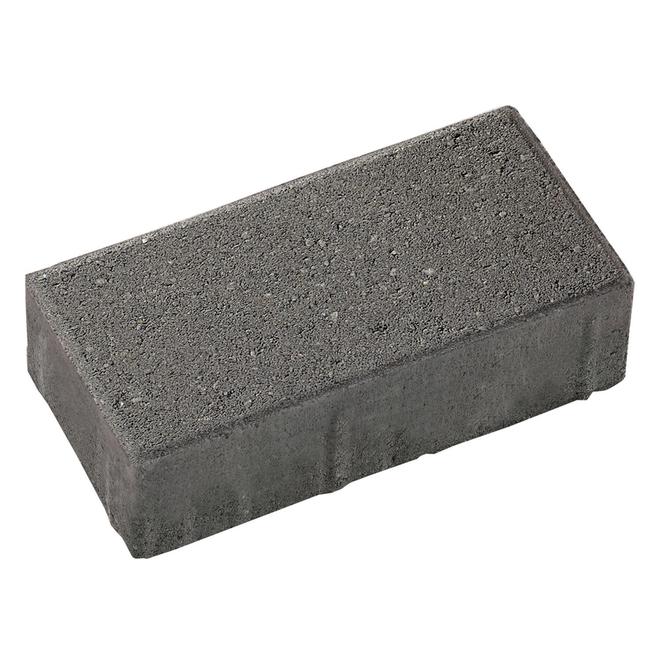 Expocrete Holland Block Concrete Charcoal Paver 8-in L x 4-in W x 2 3/8-in H