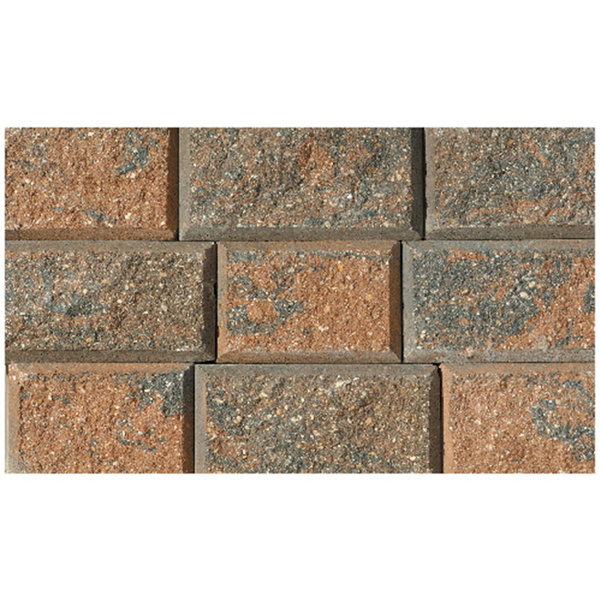 Expocrete Retaining Wall Block - 4-in H x 7-in L - Rustic - Beveled Face - Concrete