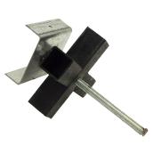 Oldcastle Adjustable Deck Support - Grey and Black - Metal - 1-in L x 1-in W x -1-in H