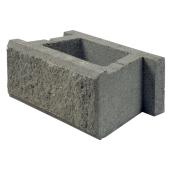 Expocrete Allan Block - Concrete - Grey - 12-in D x 7 3/4-in H x 18-in W