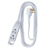 NOMA 9-ft 10-in 16/2 Outdoor Extension Cord with 3 Outlets, White