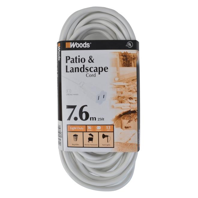 Woods Extension Cord White 6 m