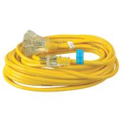 12/3 Extension Cord - Yellow Jacket - Triple Outlet - 15 m