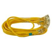 Outdoor 3 Outlets Extension Cord - SJTW 14/3 - 100-ft
