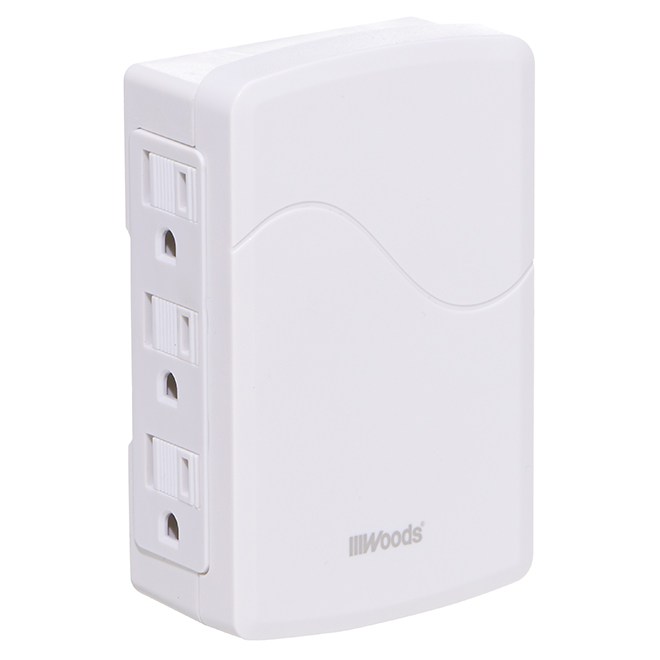 6-Outlet Wall Adapter - Slim - 1875 W - White