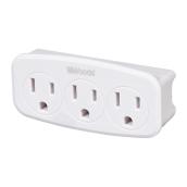 Adaptateur Woods à 3 prises, EZ-Pull, plastique blanc, 15 A, 125 volts