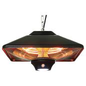 Chaufferette de patio électrique, halogène double, 120V, 700-1500 W, bronze
