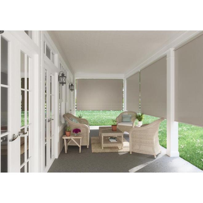 Coolaroo HDPE Beige Outdoor Roller Shade 6 x 6-ft Simple Lift