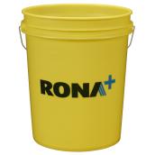 Rona+ Yellow Plastic Round Pail - 18.9-L