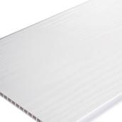 G-Teck 10-In x 8-Ft White Wood Textured Cladding Panel