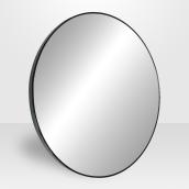 Miroir rond Avalon, Vanilla Moulding, 31,5 po x 31,5 po, noir