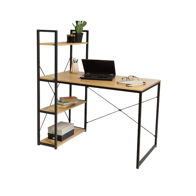 Homeworks Home Office Desk - 44-in x 23-in x 47-in - Black